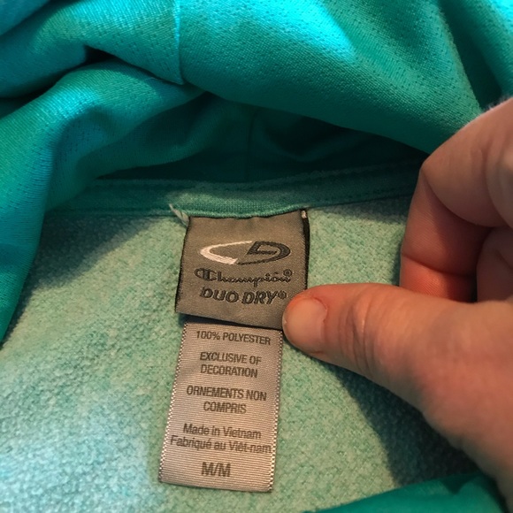 Champion Duo Dry Green Two Tone Hoodie, EUC, M - Picture 11 of 14